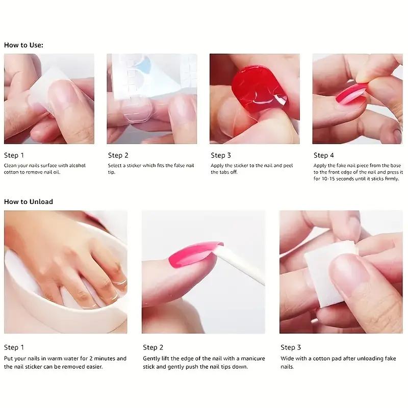 24Pcs pink cat eye French nail patches, medium almond shape, decorated with golden lines, simple style, smooth surface, full cov