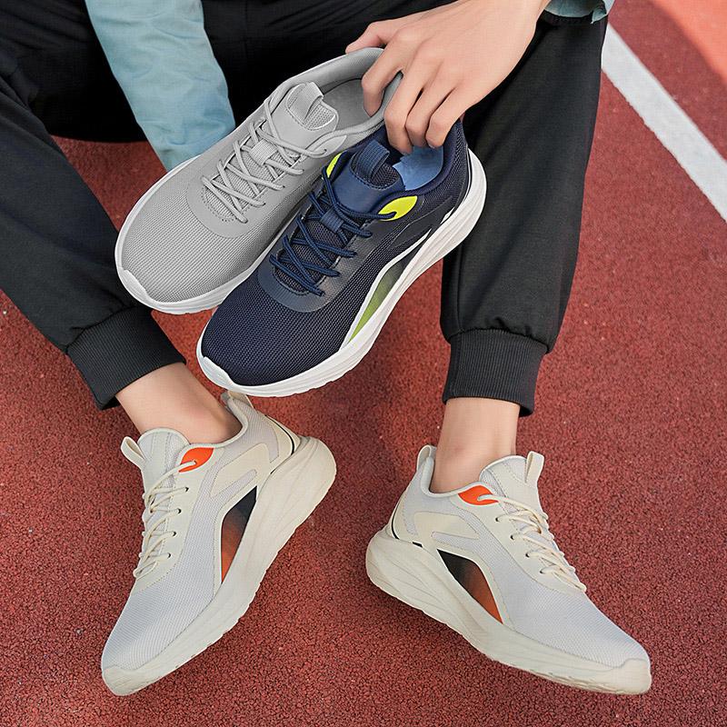 Men’s Black Sports Shoes Grey Running Sneakers Shoes Students Over Sized Jogging Shoes Light Weight