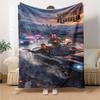 Gta Personalized Text Blanket Multi-purpose Customizable Blanket Warmthful Decor for Office Chair Bedding Livingroom Seaside Ideal for All Seasons
