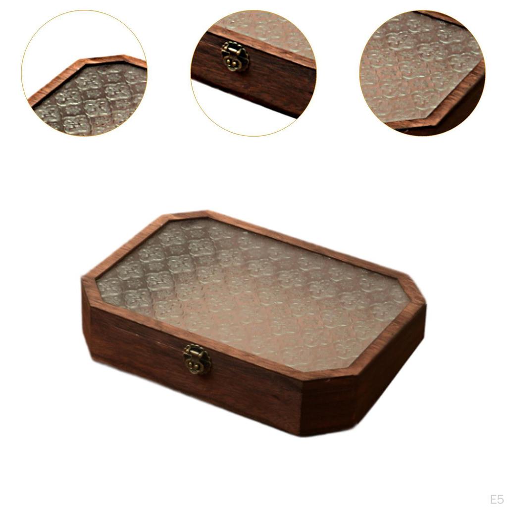 Desktop Storage Box Container Reusable Decorative Retro Styles Display Stand Organization for Office