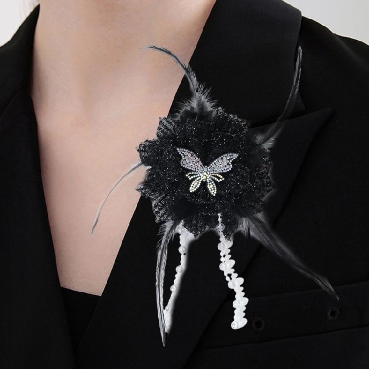 Sewing Appliques Butterfly Lace Flower for Handmade Project Scarves Brooch Hat