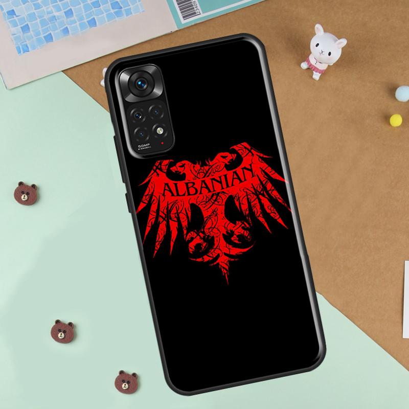 Albania Albanians Flag Art Phone Case For Xiaomi Redmi Note 12 8 9 10 11 Pro 8T 9S 10S 11S 12S 10A 9C 10C 12C Cover