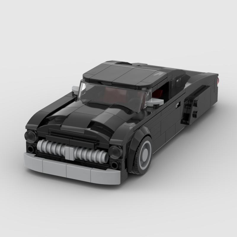 334PCS Technical Black Vintage 205349 Racing car Competition Muscle Car Assembly Block Boy Toy Christmas And Kids Birthday Gift Google Disk