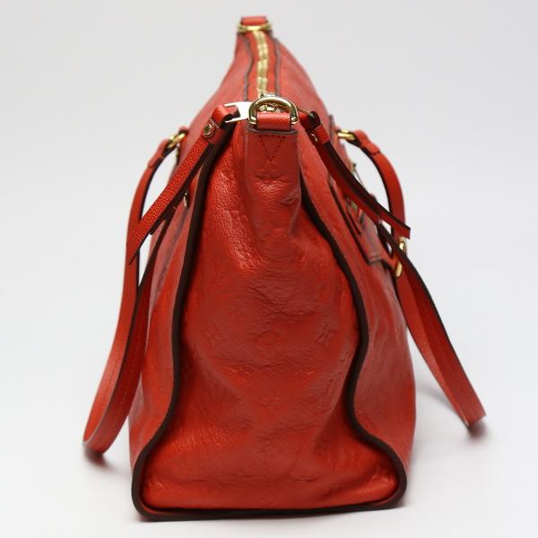 LOUIS VUITTON Ann Platt Monogram Tote Bag Monogram Empreinte Red Women M50048 Used