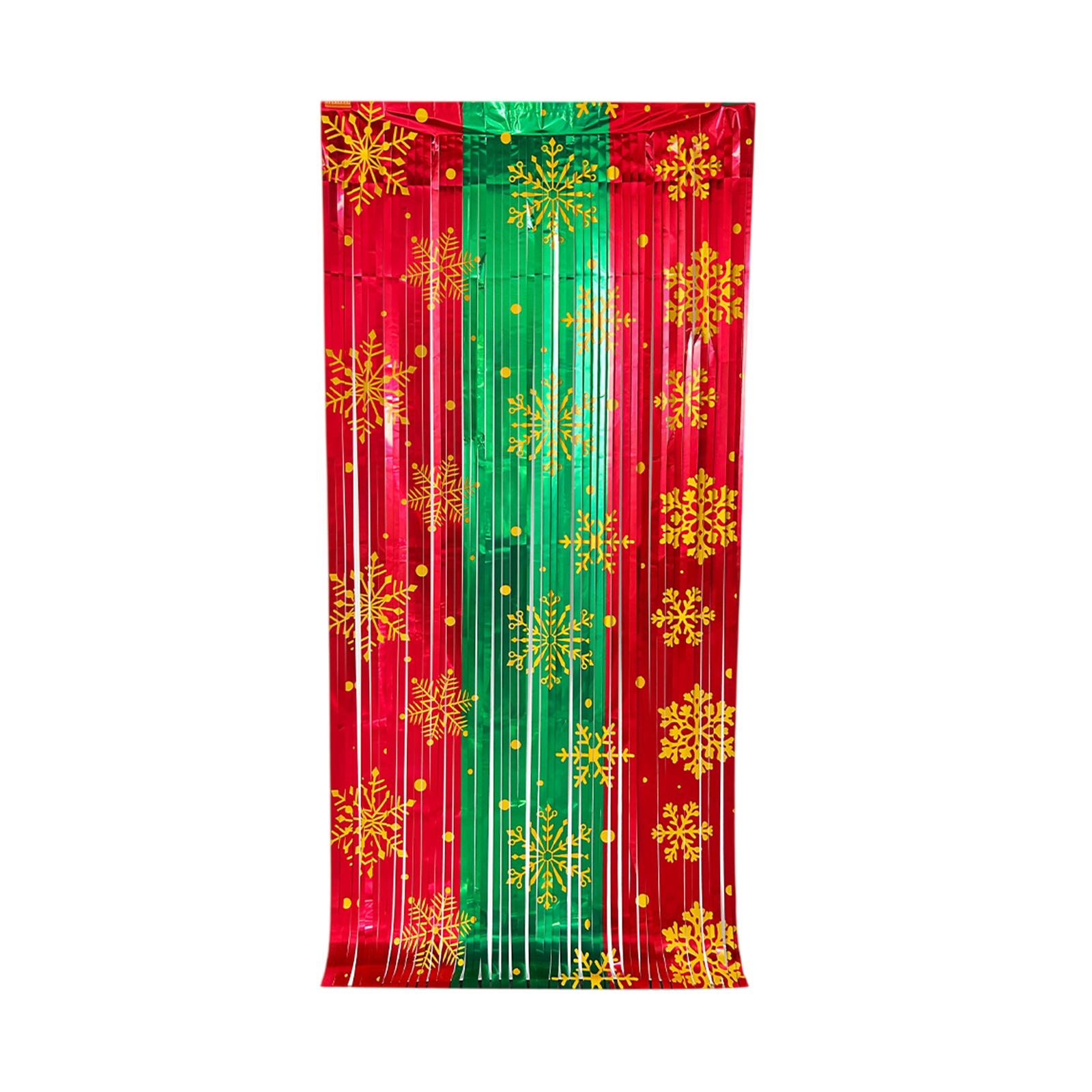 

Украшения для рождественской вечеринки Фольгированные шторки с бахромой Красные Зеленые Мишура Снежинки Серпантин Фотофоны Для Нового года, Декор для вечеринки уродливых свитеров One Size красный