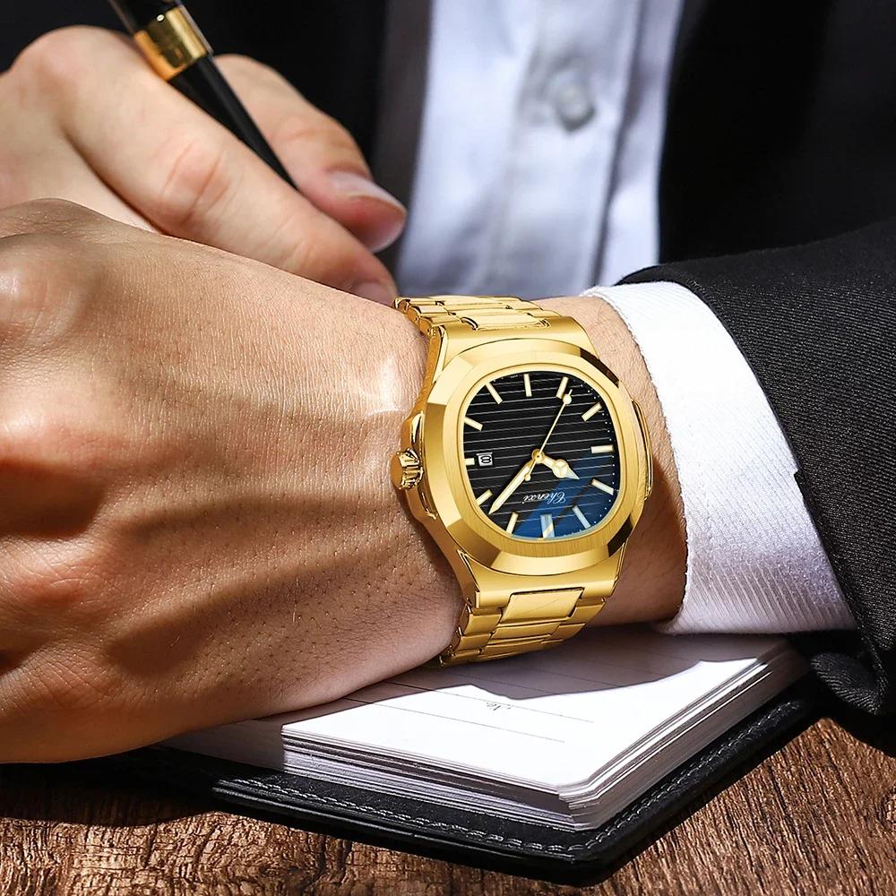 Chenxi Luxury Gold Stainless Steel Luminous Casual Business Watch For Men Fashion Waterproof Quartz Wristwatches