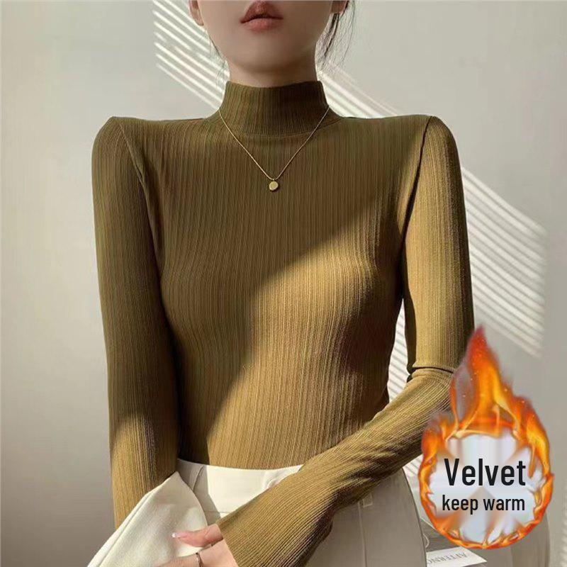 

Double-Sided Velvet Ribbed Slim Fit Long-Sleeve Shirt S белый