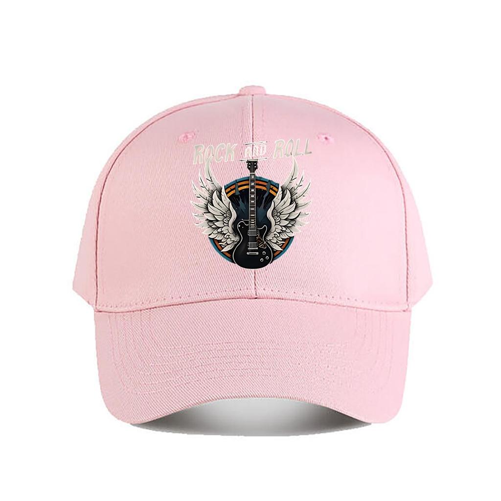 Vintage Rock And Roll Guitar Wings Baseball Cap Fashion Unisex Sunhat Womens Outdoor Sports Snapback Cap