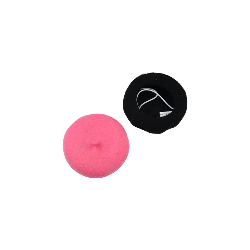 Ins Solid Color Mini Cat Accessories Dog Beret Cat Hat Pet Wool Cap Pet Headwear