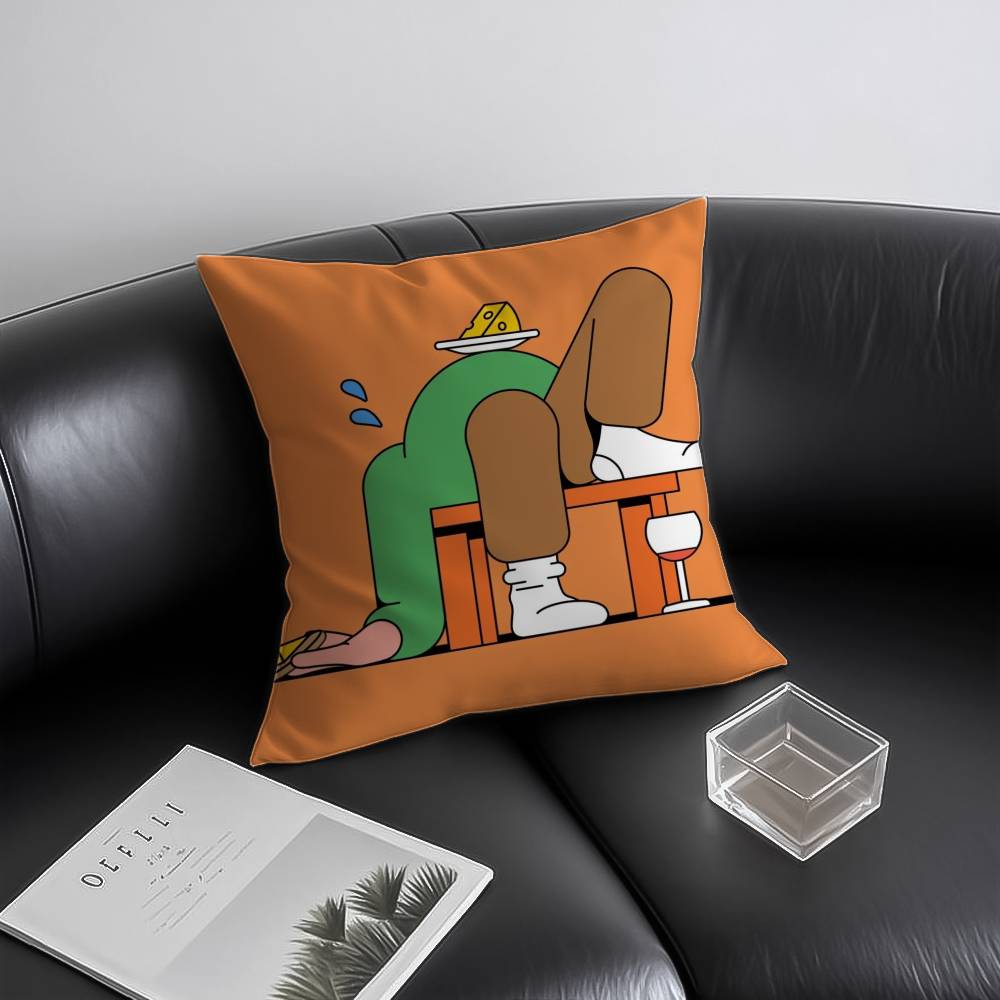 F-for-tunatejoaquin Pillow Case Anti-dustmite Invisible Zipper Sofa Bed