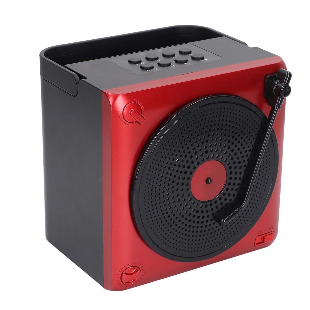 Karaoke Machine with Dual Microphone Portable LED Bluetooth Speaker for Birthday Home Party Red