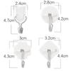 10Pcs/Set Wall Hook Key Holder Shelf White Small Plastic Hanging Strong Self-Adhesive 4-Shaped Home Bathroom Kitchen Accessories