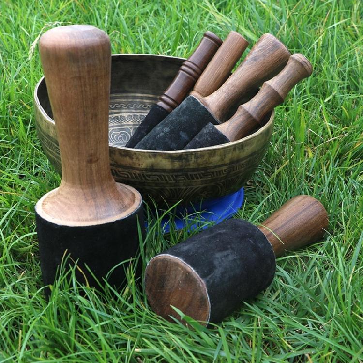 Tibetan Singing Bowl Wood Stick Buddhist Dormitory Meditation Crafts