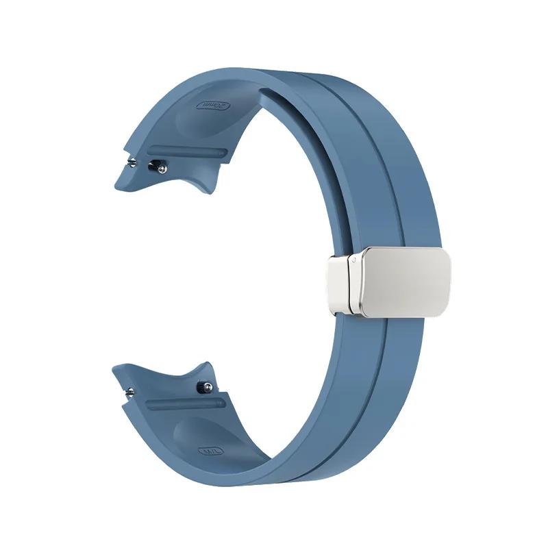 No Gap Silicone strap For Samsung Galaxy watch 7/6/5/4 40 44mm 5 Pro 45 Original Magnetic bracelet band For Watch 4 Classic belt