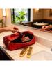 YSL Makeup Bag Storage Bag Toilet Bag Large Capacity Travel Portable Red 16 × 12 × 5cm