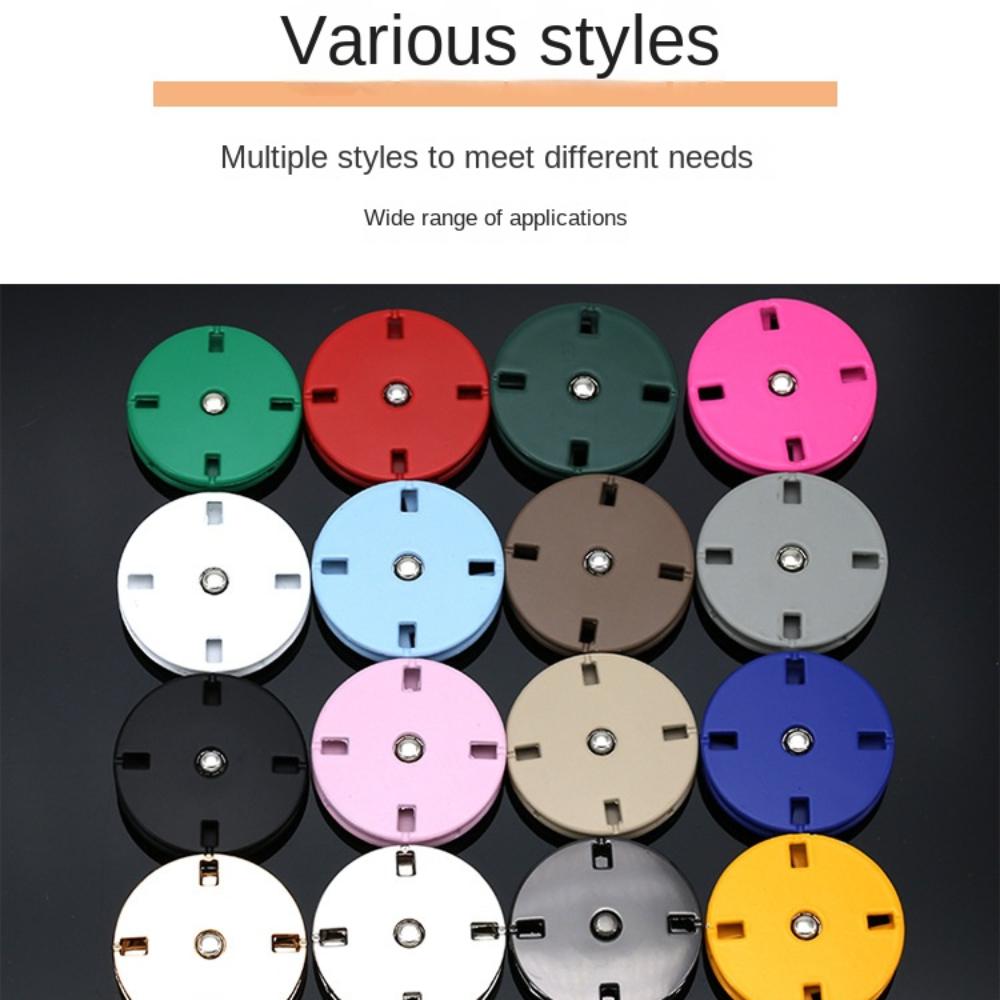 5 paar Kleding Naaien Drukknopen Onzichtbare Drukknopen Ronde Metalen Drukknopen 21mm DIY Verborgen Gesp Pak Jas Jas Tas