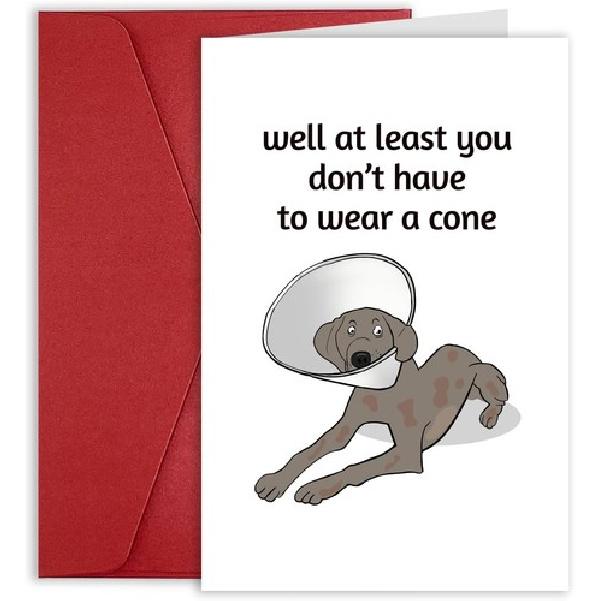 Смешная открытка «Скорейшего выздоровления», Юмористическая открытка для друга-пациента «Быстрого восстановления после операции»