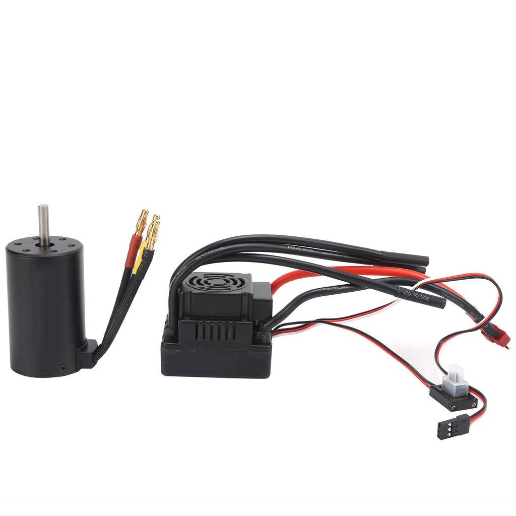 Waterproof RC 3660 3300KV 4 Poles Brushless Motor with 80A ESC Combo Set for 18 RC Car