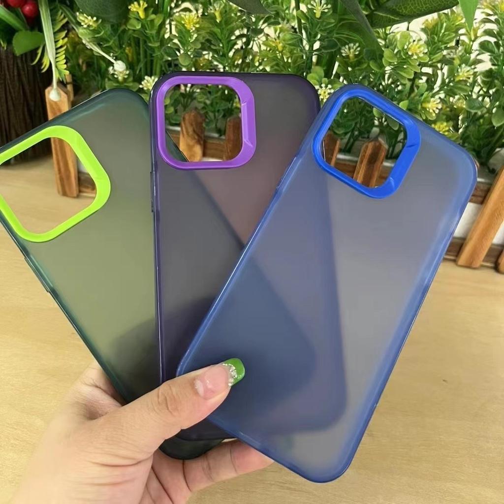 Applicable To IPhone15ProMax Matte Phone Case 16pro Solid Color Anti-fall Painting Material Apple 14