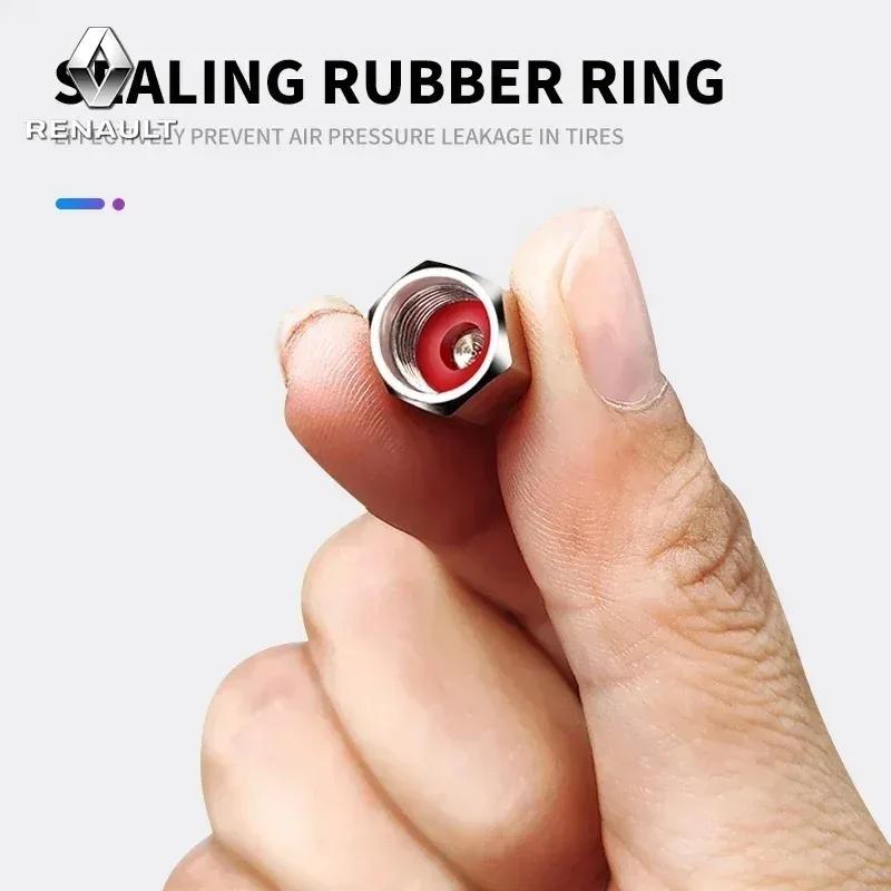 Hub Caps New 4Pcs Car Wheel Tire Valve Caps Air Stem Covers Accessories For Renault RS Megane 2 3 Twingo Clio Talisman Captur Tr