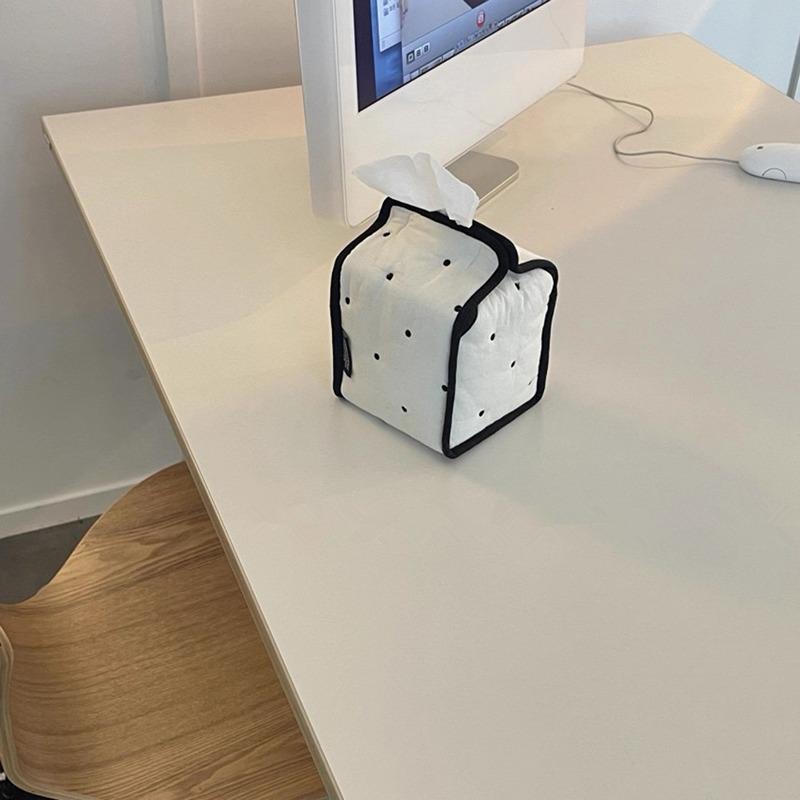 Simple Toast Shape Tissue Box Minimalist Napkin Paper Holder Organizer for Home Office Car Desktop Decoration