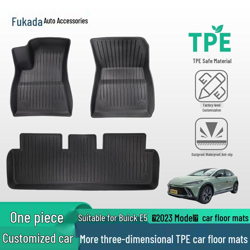 Buick E5 2023 TPE Floor Mats, Three-Piece Set, Anti-Slip and Wear-Resistant