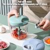 Garlic Grinder Manual Pull Cord Food Chopper for Garlic Ginger Peppers Onion Puree Portable Kitchen Cutter with Detachable Parts