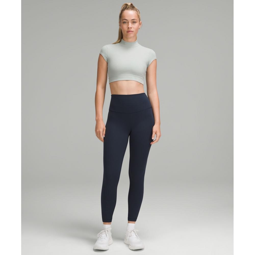 Lululemon Wunder Train Super Cropped Short Sleeve Shirt Jade Grey