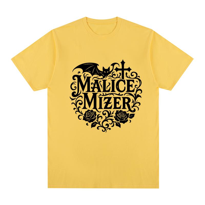 Malice Mizer band Vintage Tshirt Music Rock Comfortable Casual Retro YK Cotton Unisex T shirt New Tee Tshirt Womens Tops