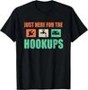 Bara här för kopplingen T-shirt Husbil Camping RV T-shirt Gåva Unisex T-shirt