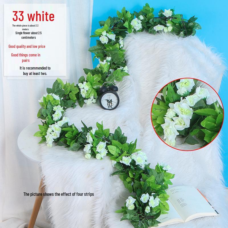 Artificial Rose Vine Hanging Basket and Arch Decoration