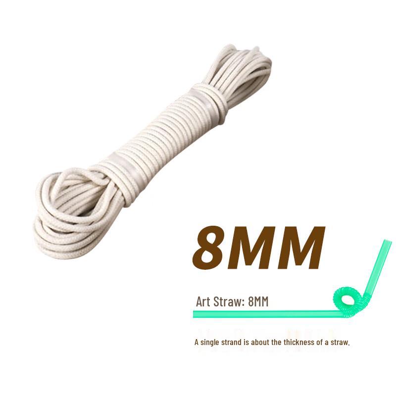 Langsaizebo 8mm Waxed Braided Utility Rope