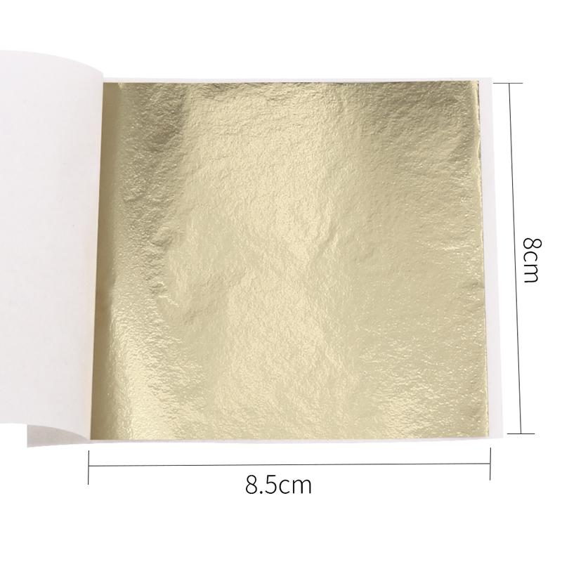 100 Stück/10 Farben Kunsthandwerk Imitation Gold Silber Kupferfolie - Vergoldung Metallblatt Blätter Bögen DIY Handwerk Dekor Designpapier