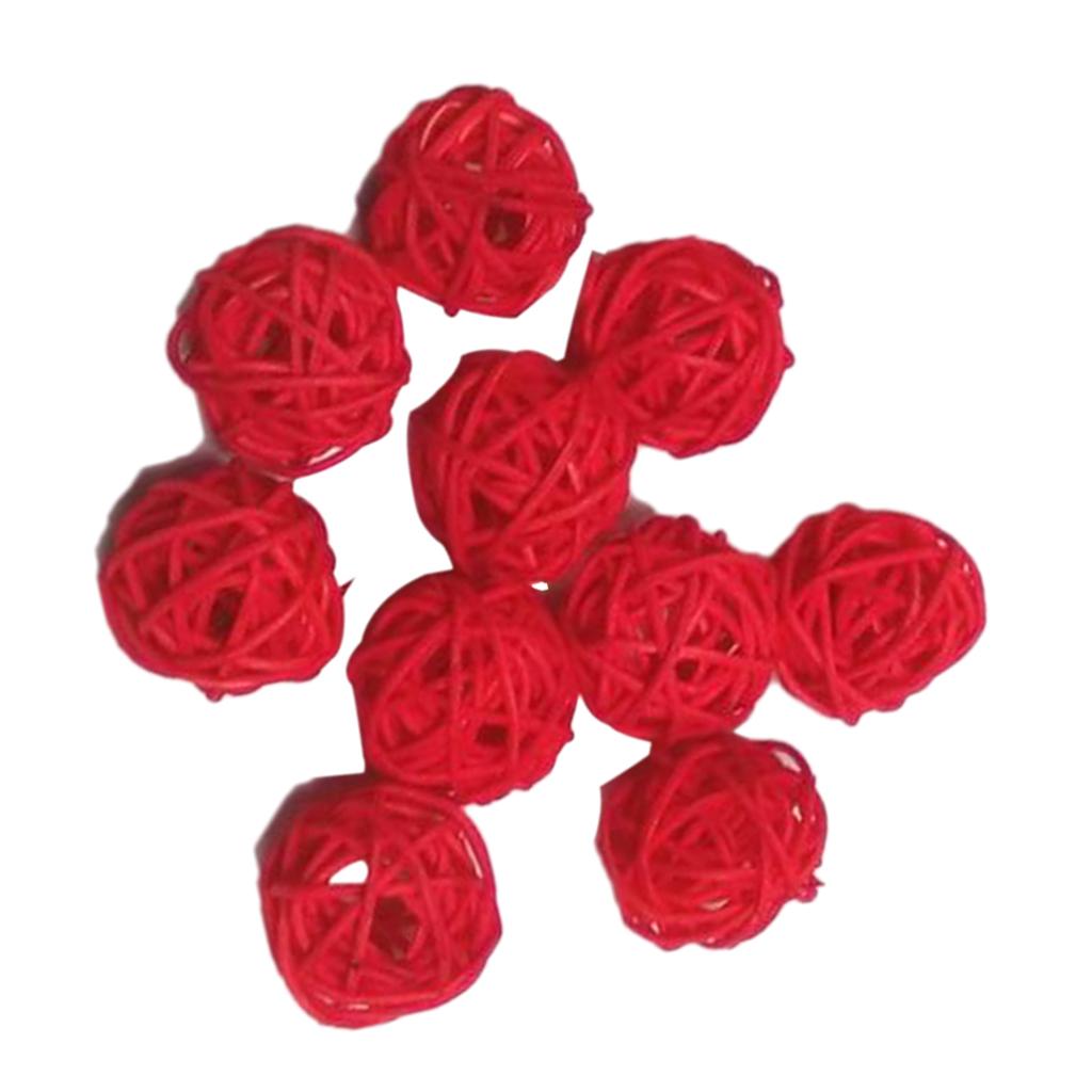 20 Pieces 3cm Rattan Wicker Basket Photo Props, Heart Shaped Home Diy Trinkets