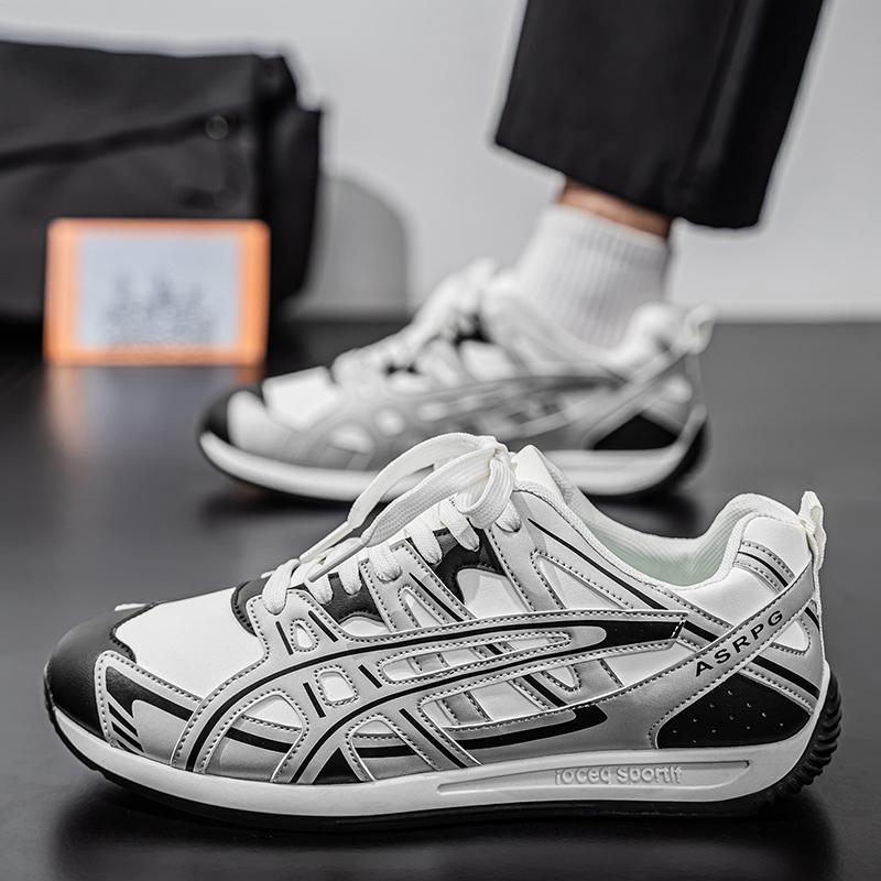 European Station Men's Shoes Summer Breathable Mesh Trend Leisure Sports Platform Non-slip Large Size 46 Driving Forrest Gump Board Shoes