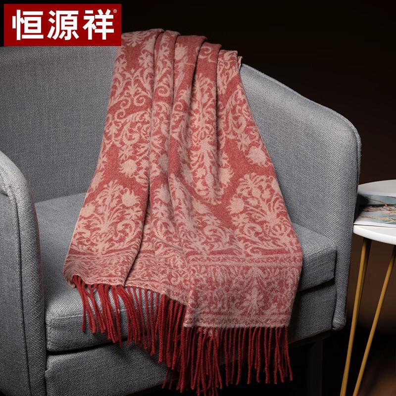 Hengyuanxiang Women's 100% Wool Jacquard Shawl