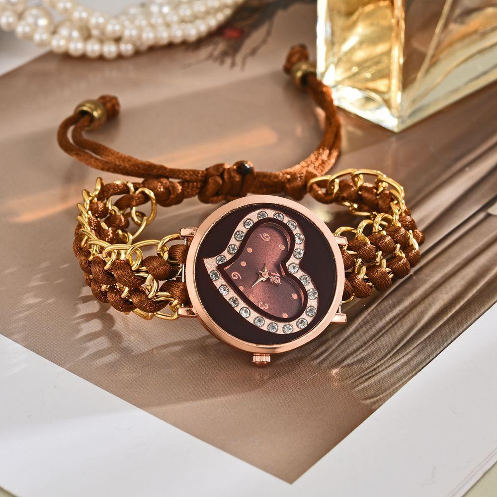 New Fashion Women Watches Knitting Rope Chain Winding Analog Quartz Wrist Watch Simple Ladies Casual Clock Relogio Feminino