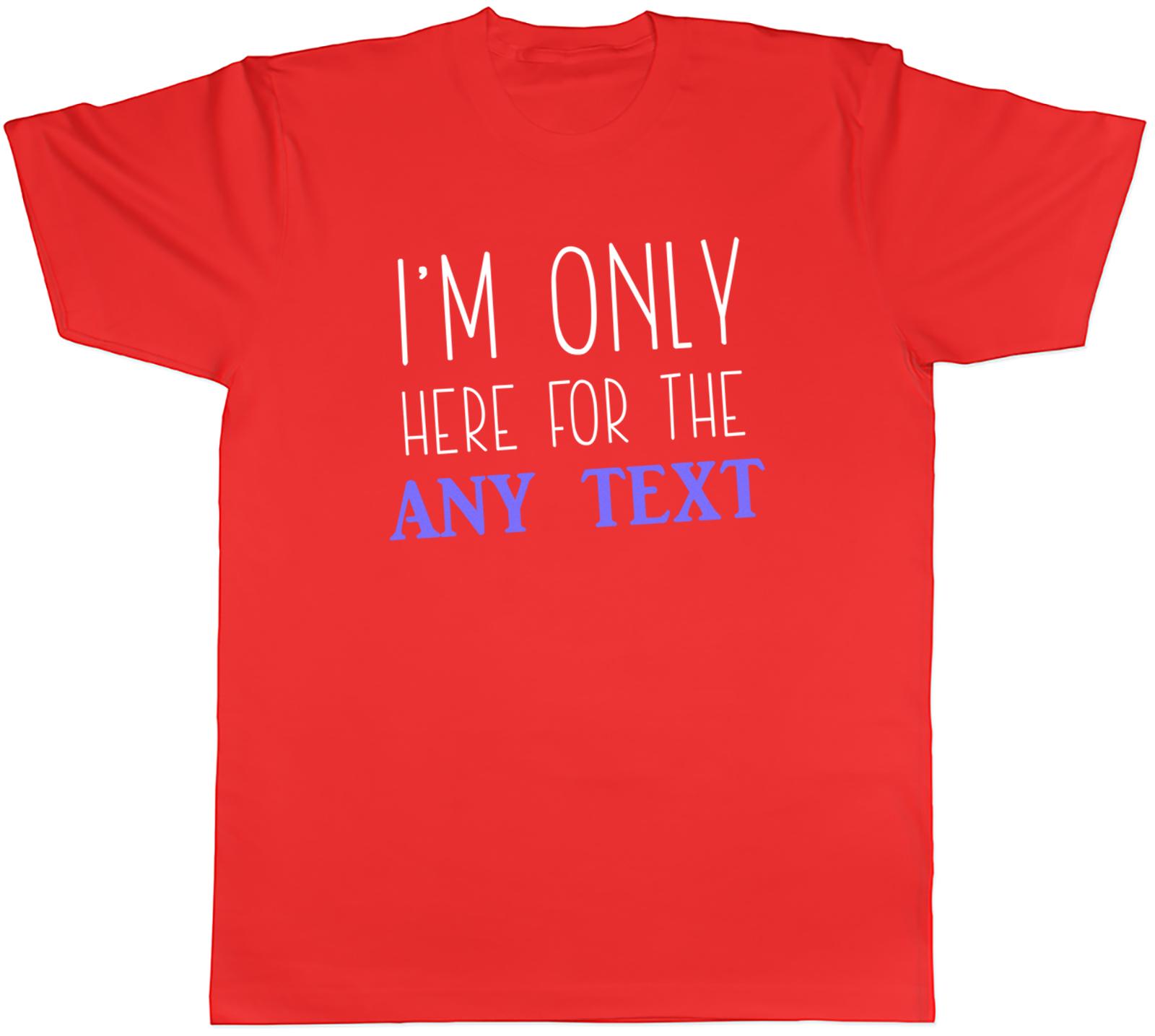 Personalised Only here for the Unisexs TShirt Any Custom Text Tee Gift S