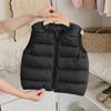2026 Autumn/Winter Kids' Lightweight Cotton Vest: Unisex Korean Style Warm Solid Color Cape for Toddlers