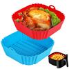Plateau de friteuse à Air en Silicone, carré réutilisable, sans danger pour les aliments, plaque de Barbecue, four, moule de cuisson, panier pour la cuisine