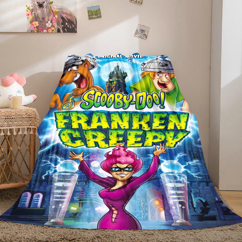 Halloween fantasy comedy adventure cartoon movie Scooby-Doo blanket soft home furnishing nap decoration four seasons warm Sherpa blanket U16