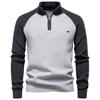 Pull d'automne pour homme à col rond avec mélange de coton stretch pour un style urbain décontracté