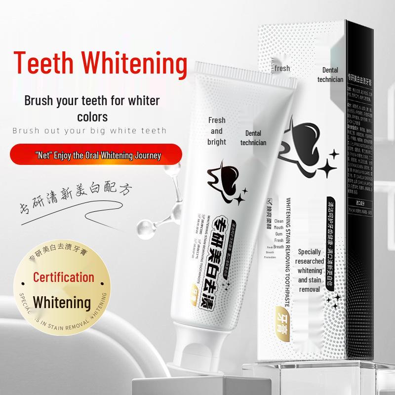 Certified Whitening Toothpaste: Stain Removal, Fresh Breath, Strengthen Teeth, Protect Gums