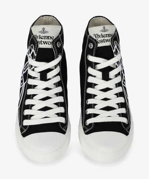 [Vivienne Westwood] Plimsoll High-Top Sneakers - Black 75010001WW015BN401SS25
