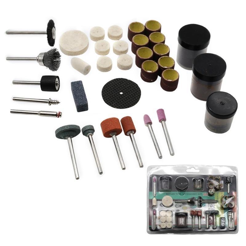 652F 105Pcs Abrasive Rotary Tool Accessories Set Electric Mini Drill Bit Sanding Polishing Cutting Engraving Heads