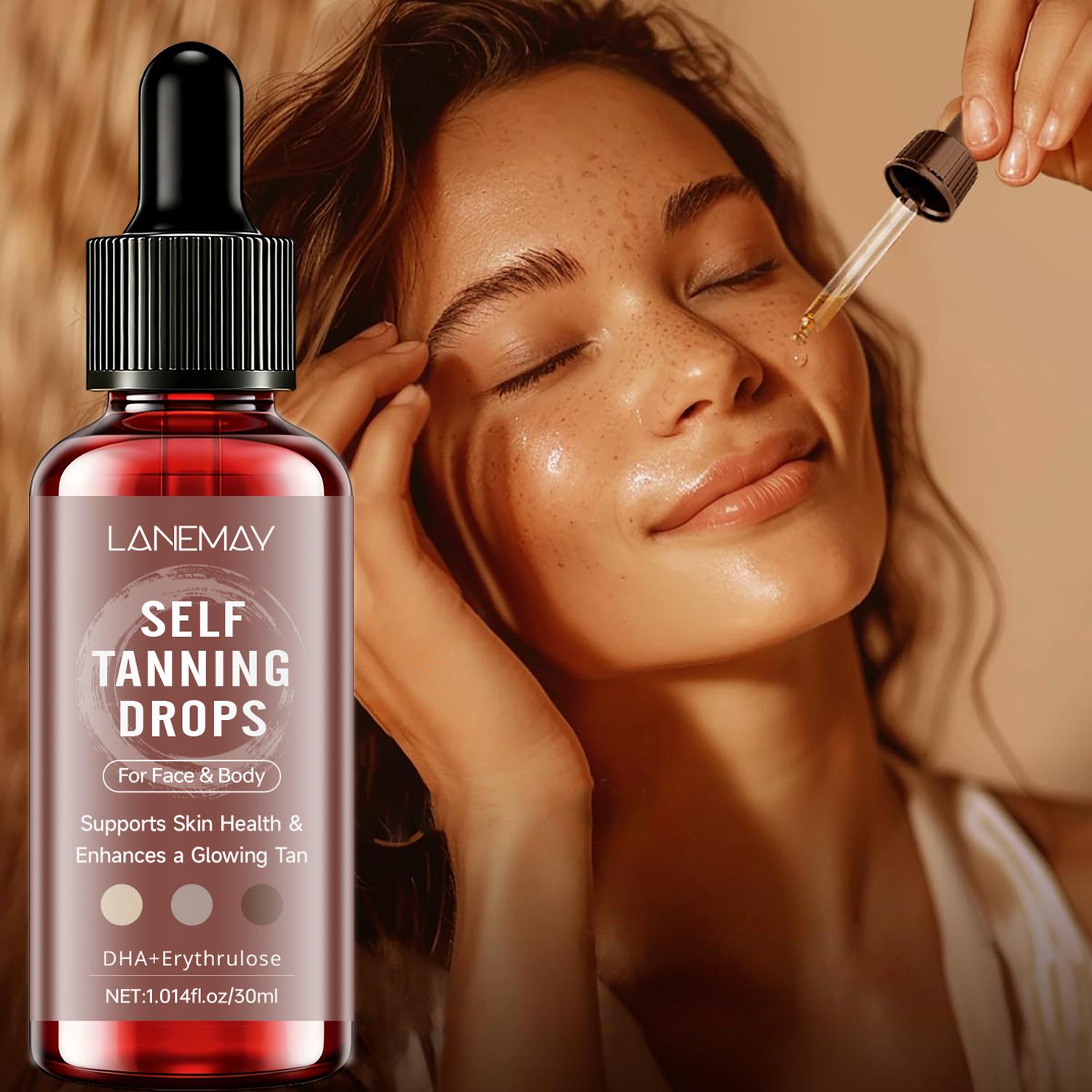 

Self Tanning Drops-Support Skin Health & Enhance A Glowing Tan-Moisturizing Bronzing Taner For Face & Body-30ml