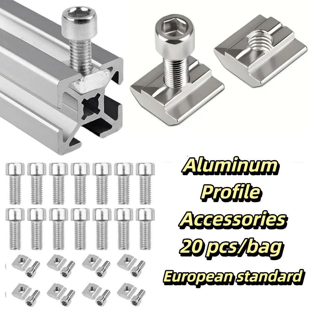20pcs/bag Reliable Connection European Standard Aluminum Profile Fasteners  Assembly