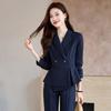 Women's Spring/Autumn Professional Suit Set - Formal Wear for Jewelry Stores, Beauty Salons, Hotel Reception, Cotton-Padded Workwear.