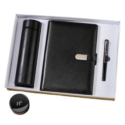 Geschenkset für Unternehmen: A5 Notizbuch, Stift & Smarte Tasse