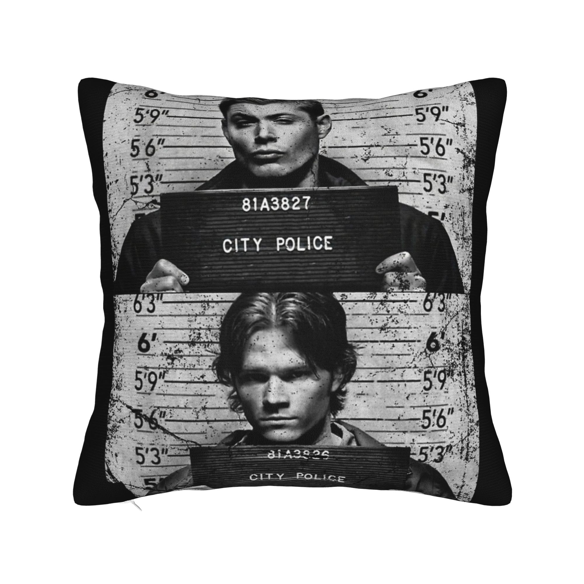 

Dean Winchester Christmas Supernatural Pillowcase Printed Fabric Cushion Cover Decoration Pillow Case Cover Home Zippered 18 30x30cm 12x12in